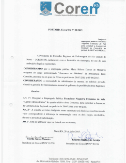 Designa a empregada p&uacute;blica Francilene Nogueira - Coren-RN