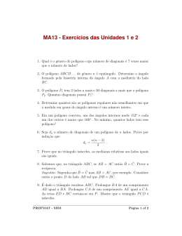 MA13 - Exercıcios das Unidades 1 e 2