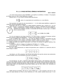Pi (fz): o MAIS NoTÁvEL sÍMBoLo MATEMÁTICO
