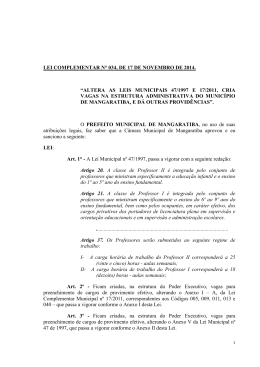 Lei Complementar nº 034/14, de 17 de novembro de 2014