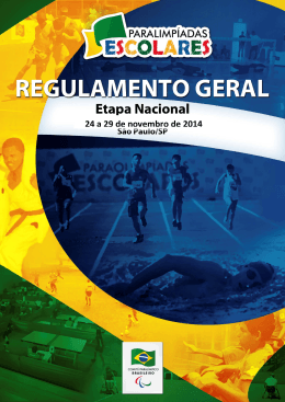 24 a 29 de novembro de 2014 - Comit&ecirc; Paral&iacute;mpico Brasileiro