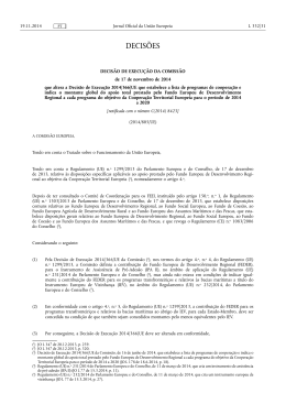 DECISÃO DE EXECUÇÃO DA COMISSÃO - de 17