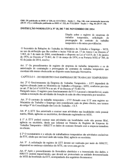 INSTRUÇÃO NORMATIVA N° 18, DE 7 DE NOVEMBRO DE 2014