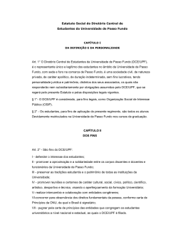 Estatuto Social do Diretório Central de Estudantes da - DCE-UPF