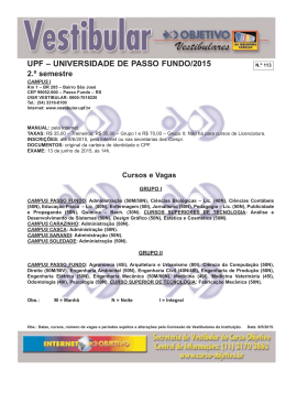 UPF – UNIVERSIDADE DE PASSO FUNDO/2015 2