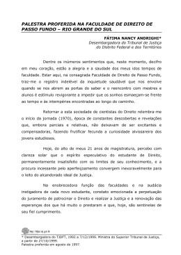 palestra proferida na faculdade de direito de passo fundo