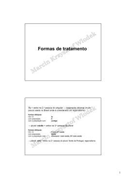 Formas de tratamento