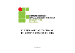 CULTURA ORGANIZACIONAL DO CÂMPUS CANOAS DO IFRS