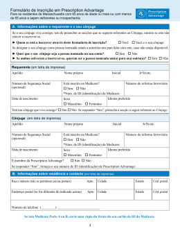 Formulário de Inscrição em Prescription Advantage
