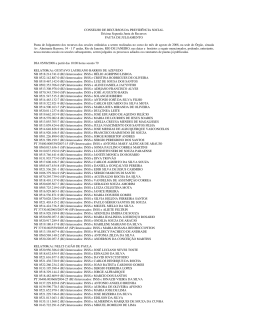 CONSELHO DE RECURSOS DA PREVID&Ecirc;NCIA SOCIAL D&eacute;cima