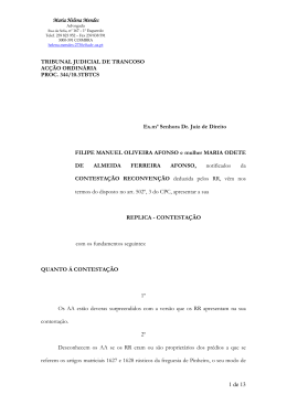 R&eacute;plica com altera&ccedil;&atilde;o do pedido e causa de pedir