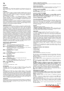 Instru&ccedil;&otilde;es de uso - In Vitro Diagn&oacute;stica