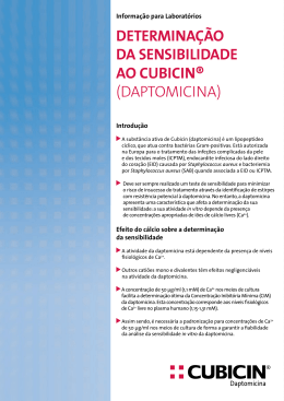 determinação da sensibilidade ao cubicin® (daptomicina)