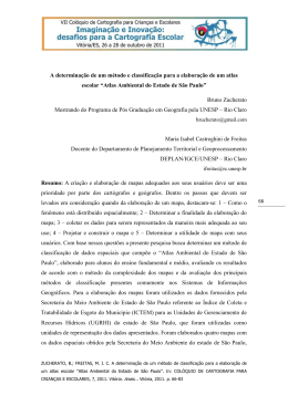 A determina&ccedil;&atilde;o de um m&eacute;todo e classifica&ccedil;&atilde;o para a elabora&ccedil;&atilde;o de