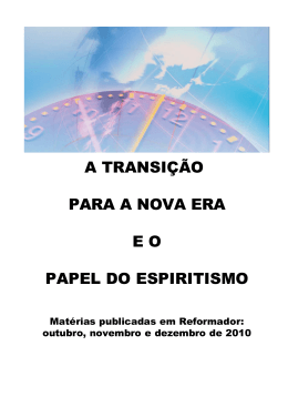 transição para uma Nova Era - Federação Espírita Brasileira