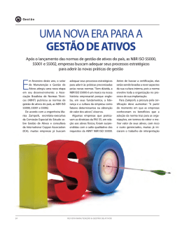 UMA NOVA ERA PARA A GESTAO DE ATIVOS