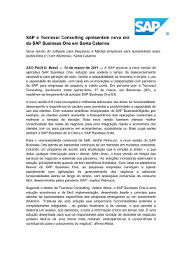 SAP e Tecnosul Consulting apresentam nova era do SAP Business