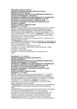 processo tce-pe n&ordm; 1306679-1 sess&atilde;o extraordin&aacute;ria realizada em
