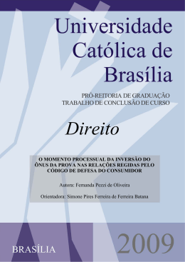 Direito - Universidade Cat&oacute;lica de Bras&iacute;lia