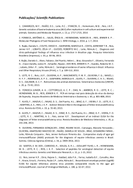 Publica&ccedil;&otilde;es/ Scientific Publications