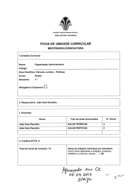 FICHA DE UNIDADE CURRICULAR