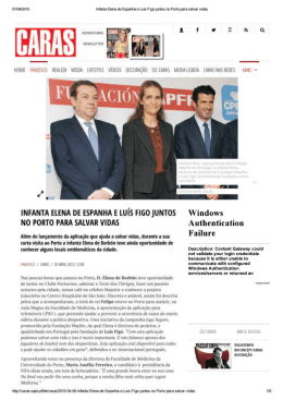 Infanta Elena de Espanha...Porto para salvar vidas