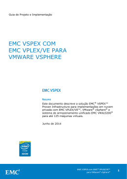 EMC VSPEX COM EMC VPLEX/VE PARA VMWARE VSPHERE