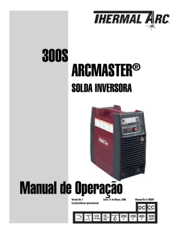 300S ARCMASTER® Manual de Operação