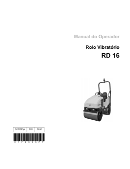 RD 16 Opera&ccedil;&atilde;o - Wacker Neuson