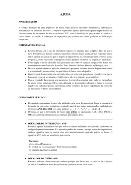 APRESENTA&Ccedil;&Atilde;O A correta defini&ccedil;&atilde;o de uma express&atilde;o de busca