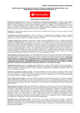 Formul&aacute;rio de Habilita&ccedil;&atilde;o