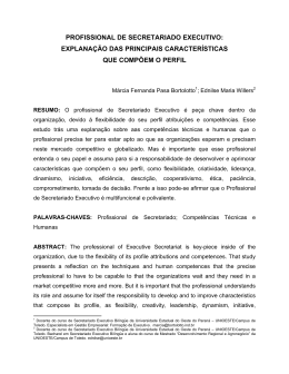 PROFISSIONAL DE SECRETARIADO EXECUTIVO