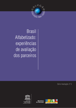 Brasil alfabetizado: experiências de avaliação dos parceiros