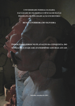 renata ferreira de oliveira índios paneleiros no - PPGH