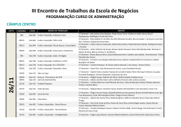 III Encontro de Trabalhos da Escola de Negócios