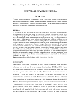 2.Escravid&atilde;o e inf&acirc;ncia em Uberaba