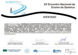 XV Encontro Nacional de