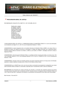 Di&aacute;rio oficial do dia 16/04/2011 PROCURADOR