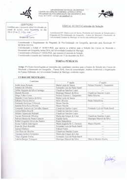 Edital 1/2015-CS - Programa de P&oacute;s