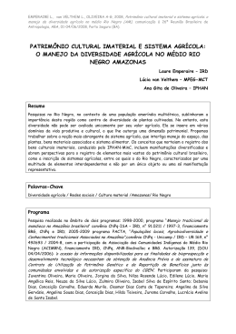 Patrim&ocirc;nio cultural imaterial e sistema agr&iacute;cola