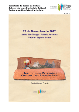 Proposta de Cria&ccedil;&atilde;o - Instituto do patrim&ocirc;nio cultural do
