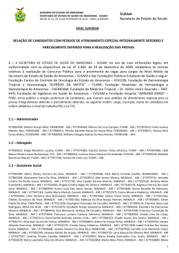 Edital preliminar de deferimento dos pedidos de