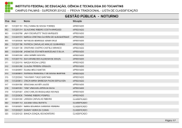 GEST&Atilde;O P&Uacute;BLICA - NOTURNO