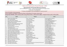 Lista selecionados - Centro de Forma&ccedil;&atilde;o de Escolas Porto Ocidental