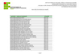 RESULTADO DOS PEDIDOS DE ISEN&Ccedil;&Atilde;O INSTITUTO