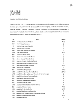 Informação - 6 (Lista dos Candidatos Excluídos)