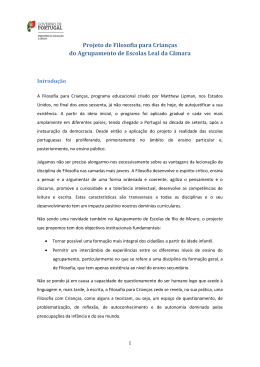 Projeto de Filosofia para Crian&ccedil;as do Agrupamento de Escolas Leal