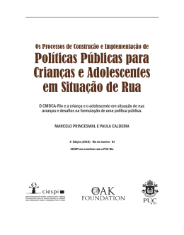 Políticas Públicas para Crianças e Adolescentes em