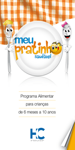 Programa Alimentar para crian&ccedil;as de 6 meses a 10 anos