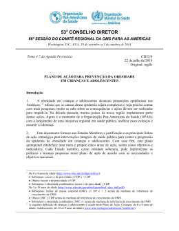 Plano de Ação para Prevenção da Obesidade em Crianças